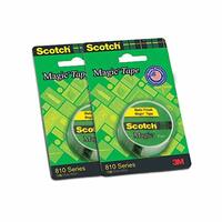 Scotch Magic Tape - The Original Matte-Finish Invisible Tape by 3M, Pack of 2 (2 Rolls, Width 1.9cm Length 25.4m)