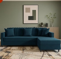 FURNY Koreno 4 Seater L-Shape Convertible Sofa