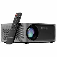 ZEBRONICS PIXAPLAY 25, Smart Projector, 1080p, 6300 Lumens, 200" Screen Size, Quad Core, Auto [ Focus | Keystone | Obstacle Detection | Screenfit ], Bluetooth, WiFi, HDMI-ARC, APP Support, Miracast