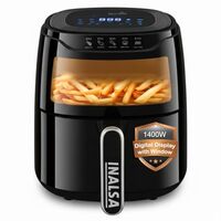 INALSA Air Fryer 4.2 ltr|1400 W with Air Crisp Technology|Air-Fryer with Window Display|8 Preset Menu & Digital Display|Air fry, Bake,Roast,Reheat,Dehydrate|Airfryer Recipe book(Tasty Fry DW 4.2)