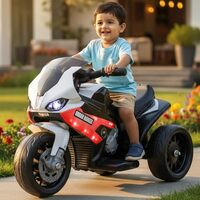 Toyzone Urban Ranger Mini Electric Bike (Red) | 6V Rechargeable Bike for Kids with 4.5Ah Battery | LED Lights, Music | Smooth Acceleration | 6M Battery Warranty | Age 2 to 6 Years, Up to 30kg