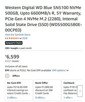 Western Digital WD Blue SN5100 NVMe 500GB @ 5940