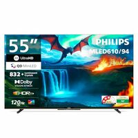 Philips 138 cm (55 inch) QLED MINI Smart Frameless Google TV 55MLED610/94