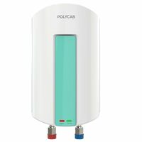 POLYCAB Intenso 3 litre, 3 KW Electric Instant Geyser (Water Heater) For Home & Kitchen | Efficient Heating Element | Enhanced Safety Measures | 5 years tank & 2 years product warrantyWhite