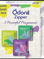 MQR:- 2 - Odonil Bathroom Air Freshener Zipper Mix -30gm (10gm*3, Citrus, Jasmine,Lavender)
