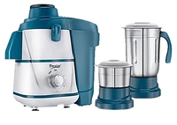 Prestige Breeze 500W Juicer Mixer Grinder - With 2 Stainless Steel Jars (Blue & White)