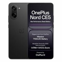 OnePlus Nord CE5 | Massive 7100mAh Battery | MediaTek Dimensity 8350 Apex | Powered by OnePlus AI | 8GB + 256GB | Black Infinity