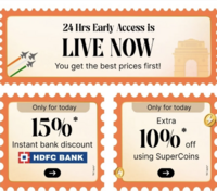 Flipkart republic day sale - 15% Instant Discount  on HDFC Bank Credit cards + Extra 10% off using SuperCoins (Only for today)