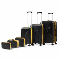 V by Verage Brampton Family Pack Set of 6 Pcs | Set of 3 Trolley Bag (20"/24"/28")| Set of 3 Vanity Cases (8"/10"/13") Lightweight – Polycarbonate, Smooth Glide 8 Wheels, Number Lock