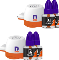 DND Flash Mosquito Repellent Refill |3X Turbo Power|Combo 4 Refills & 2 Machine | Mosquito Vaporiser (1 Unit 4 Refill)