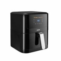 Glen Digital Air Fryer, 6 Litre, 1500W Airfryer with 7 Pre-Set Functions, Auto Sleep, Digital Controls, Timer & Temperature Control, Bake, Fry, Roast & Grill with Less Oil, Large Black (SA-3042DBL)