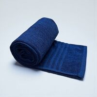 PLUSHCRAFT 100% Cotton Bath Towel,500GSM Soft Terry Cotton Towel (Navy Blue)