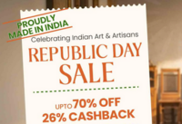  Pepperfry Republic Day Sale - Up to 70% Off + 26% Cashback or Upto Extra ₹1500 Off + Bank offers
