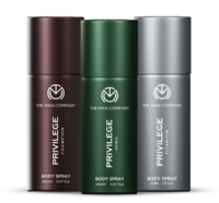 Flipkart Minutes - THE MAN COMPANY Privilege Hero, Titanium & Champion Deodorant Spray (Pack of 3 – 450 ml)(location specific)