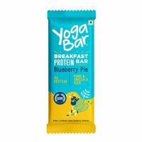 Yogabar Blueberry Pie Breakfast Protein Bar with Oats, Millets, Quinoa & Almond | 7g Protein & 6.5 g Fiber, 45g