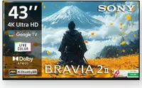 Sony 108 cm (43 inches) BRAVIA 2M2 Series 4K Ultra HD Smart LED Google TV K-43S22BM2