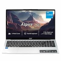 acer Aspire Lite, 12th gen, Intel Core i5-12450H Processor, 16 GB, 512GB, Full HD IPS, 15.6"/39.62 cm, Windows 11 Home, MSO, Pure Silver, 1.70 kg, AL15-52H, Backlit Keyboard