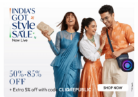 TataCLiQ : India's Got Style Sale 50%-85% off  + Bank Credit Cards Offers 