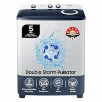 Samsung 6.5 kg, 5 star, Semi-Automatic Top Load Washing Machine (WT65R2200LL/TL LIGHT GRAY)