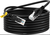Ant Esports AEC6115 Cat6 Ethernet Cable 550MHZ HighSpeed UTP LAN Cable Network Cable Internet Cable RJ45 Cable LAN Wire Patch Computer Cord Category Gigabit 6 Wires for Modem,Computer,Router_15M Black