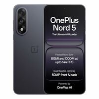 OnePlus Nord 5 | Snapdragon 8s Gen 3 | Stable 144FPS Gaming | Dual 50MP Flagship Camera | Powered by OnePlus AI | 12GB + 256GB | Phantom Grey