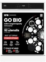 IFB 14 Place Settings with DeepClean® Technology Freestanding Dishwasher (Neptune FX14, White, 70° Hot Water Wash with Hygienic Steam Drying, Perfect for Indian Utensils)