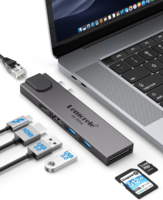 Lemorele USB C Docking Station for MacBook, 7 in 2 USB C Hub with Thunderbolt 3, Gigabit Ethernet, 4K@60Hz HDMI, 2*USB 3.0, SD/TF 3.0 Card Slots, Designed for MacBook Pro/Air M1 M2 2022 2021 2020