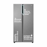 Haier 596L 3Star 2 Door Side by Side Frost Free Refrigerator (HES-690SS, Shiny Silver)