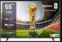 Hisense 139 cm (55 inches) E6N Series 4K Ultra HD Smart LED Google TV 55E6N (Black)