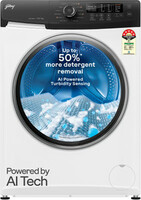 Godrej 9 kg with AI Tech Fully Automatic Front Load Washing Machine with In-built Heater White, Grey 