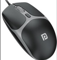 Portronics Toad 103 Wired Optical Mouse with 2400 DPI, Plug & Play, Ambidextrous, Hi-Optical Tracking, 1.5M Cable Length, 30 Lakhs Click Life, Ergonomic Mouse for Comfortable All-Day Grip (Black)