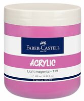 Faber-Castell Creative Studio Acrylic 500ML JAR - Light Magenta 119