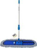 Livronic® Plastic Wet and Dry Cotton Floor Mop with 4Ft Long Handle with 360 Degree Movement Which Allows You to Clean Every Corners Easily Hospitals etc (Pack of 1) (18 INCH MOP with 4 FEET Handle)