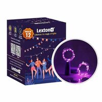Lexton Cork Light | Bottle Light | Purple Copper String Light | Cork String Light | 12 Pieces | for Valentine's Day, Room décor, Birthdays, Party,Diwali