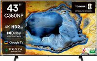 TOSHIBA 108 cm (43 inches) C350NP Series 4K Ultra HD Smart LED Google TV 43C350NP (Black)