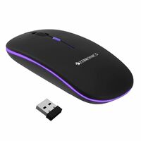 ZEBRONICS Blanc Slim Wireless Mouse with Multicolor LED Lights