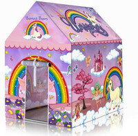 cantus Kids house unicorn tent house for 10 years boys and girls(Big Size) (Multicolor)