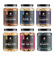 Nature Purify Dry fruits Combo 1.5 kg (Almond, Cashew, Apricot, Black Raisins, Amla & Mixed Nut) - Premium Combo