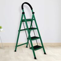 Plantex Cheston Premium GI Steel Foldable 5 Step Ladder for Home/Wide Anti Slip Steps 