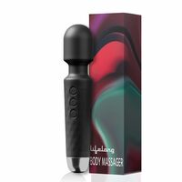 Lifelong Rechargeable Wireless Body Massager Machine with 20 Vibration Modes, 8 Speeds and Water Resistant|Massager Machine for Full Body (Black, LLM468)