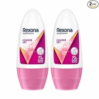 Rexona Powder Dry Underarm Roll-On Deodorant for Women | 72H Odour Protection | 50ML (Combo pack of 2)