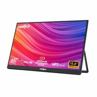 FRONTECH 15.6″ Portable LED Monitor, Full HD IPS Display, 10000mAh Rechargeable Battery, Dual Type-C & Mini HDMI, Built-in Speakers, 180° Stand, Works with Laptop/PS5/Switch/Phone (MON-0023P)