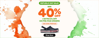 Crocs Republic Day Sale - Min 40% + Extra 5%off on prepaid 