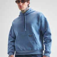 Zepto Mens Over Sized Drop Shoulder Hooded Sweatshirt at Rs 543