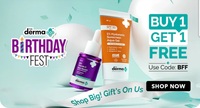 The Derma Co Birthday Fest : Buy 1 Get 1 Free + 5% Discount on Prepaid Payment 
