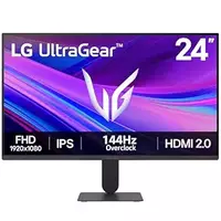 LG 24G411A-B 24-inch Ultragear Full HD (1920 x 1080) IPS Gaming Monitor, 144Hz (O/C), 1ms MBR, NVIDIA G-Sync Compatible, AMD FreeSync, HDR10, HDMI, DisplayPort, Slim Stand, Black