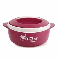 Cello Sapphire Insulated Inner Steel Casserole for Roti, 1250ml, Pink | Hot Box for Kitchen | Hot Pot for Home | Chapati Box | Locks in The Cold & Heat for Long | Serving Bowl with Lid