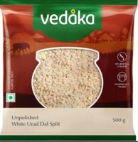 Amazon Brand - Vedaka Unpolished White Urad Dal | Split | 500 G | Popular Urad Dal | Naturally Rich In Protein | Naturally Cholesterol Free