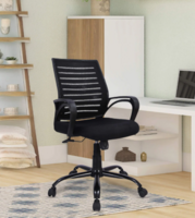 Yukio Breathable Mesh Ergonomic Chair with Rocking-tilt Mechanism in Black Colour