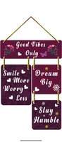 Charmör Good Vibes Only Designer Stylish Trendy wall hanger for Home Decor (Multicolor03)